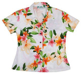 Nadina Plumeria Women's Fitted Blouse — Women's Rayon Blouses — RJC (view 7)