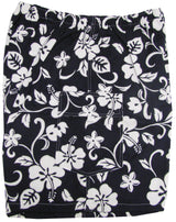 Classic Hibiscus Men's Elastic Waist 3-Pocket Cotton Shorts
