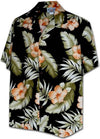 Great Orange Hibiscus Fern Men's Shirt — Men's Cotton Shirts — Pacific Legend