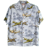 Aerial Island Dog Fight Mens Hawaiian Shirt — Men's Cotton Shirts — RJC
