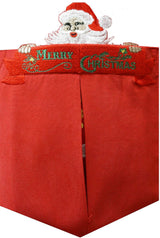 Peekaboo Santa Reindeer Sleigh Pocket — Men's Embroidered Shirts — Bamboo Cay