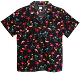 Mini Pink Flamingo Women's Hawaiian Camp Shirt