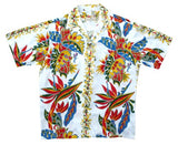 Bird of Paradise Monstera Panel Men's Vintage Shirt — Men's Rayon Shirts — MauiShirts (view 5)