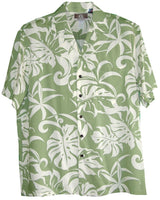 Delicate Tropical Men's Wedding White Aloha Shirt — Men's Rayon Shirts — RJC (view 8)