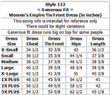 Delicate Tropical Women's Empire Tie Front Hawaiian Dress (Generous Fit)