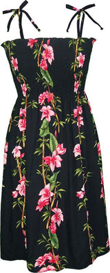 Plumeria Bamboo Panel Smocked Tube Dress — Women's Sun Dresses — MauiShirts