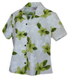 Single Tone Plumeria women's fitted cotton — Women's Cotton Shirts — MauiShirts