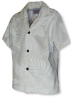 Elegant Tropical White Boy's White Shirt — Boys Shirts — MauiShirts