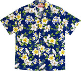 White Parrot Hibiscus Men's Shirt — Men's Cotton Shirts — RJC (view 3)