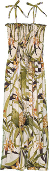 Pineapple Orchid Smocked Tube Dress — Women's Sun Dresses — MauiShirts