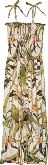 Pineapple Orchid Smocked Tube Dress — Women's Sun Dresses — MauiShirts