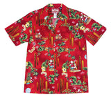 Santa Resting in Hawaii Christmas Shirt — Men's Cotton Shirts — RJC