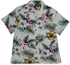 RJC Hibiscus Stephanotis Women's Hawaiian Camp Shirt – Rayon, Made in Hawaii