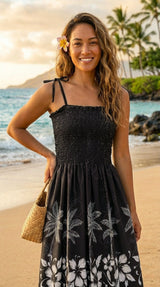 Hibiscus Bottom Band Smocked Tube Dress — Women's Sun Dresses — MauiShirts (view 3)