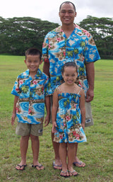 Hibiscus Hawaiian Islands Girls Smocked Dress — Girls Dresses — MauiShirts (view 11)