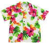 Hibiscus Watercolor Boy's Rayon Shirt — Boys Shirts — MauiShirts