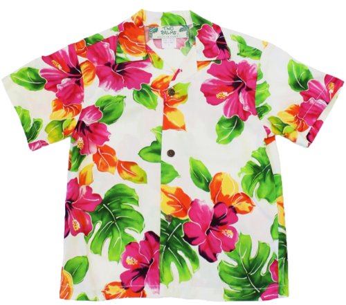 Hibiscus Watercolor Boy's Rayon Shirt — Boys Shirts — MauiShirts