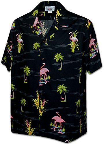 Tropical Pink Flamingo Men's Shirt — Men's Cotton Shirts — Pacific Legend