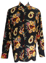 Ukulele Lei Men's Rayon Long Sleeve Shirt — Men's Long Sleeve Shirts — MauiShirts (view 4)