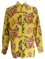 Ukulele Lei Men's Rayon Long Sleeve Shirt — Men's Long Sleeve Shirts — MauiShirts