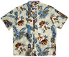 Classic Hibiscus Tiki God Woodie Surfboard Shirt — Men's Cotton Shirts — MauiShirts