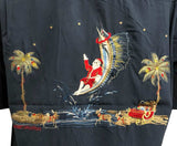 Santa's Catch of the Day Embroidered Shirt — Men's Embroidered Shirts — BAMBOO CAY (view 4)