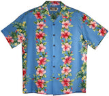 Pink White Hibiscus Panel men's Hawaiian style shirt — Men's Rayon Shirts — RJC (view 5)