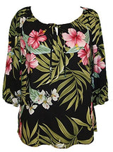 RJC Womens Pale Hibiscus Orchid Peasant Blouse
