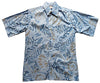 Abstract Monstera go barefoot mens placket reverse shirt — Men's Reverse Print Shirts — Go Barefoot