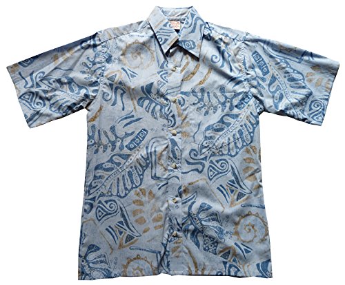 Abstract Monstera go barefoot mens placket reverse shirt — Men's Reverse Print Shirts — Go Barefoot