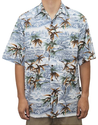 Bamboo Tranquility Men's Go Barefoot Cotton Aloha Shirt — Men's Cotton Shirts — Go Barefoot