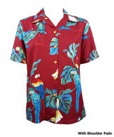Tropical Parrots women's rayon XS — Women's Camp Shirts — Paradise Found