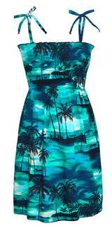 Night Time Surf Smocked Tube Dress — Women's Sun Dresses — MauiShirts (view 4)