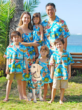 Hibiscus Hawaiian Islands Dog Shirt — Men's Cotton Shirts — MauiShirts (view 6)