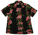 RJC Plumeria Bamboo Panel Women's Hawaiian Camp Shirt – Rayon, Made in Hawaii