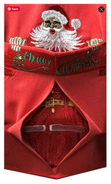 Peekaboo Santa Reindeer Sleigh Pocket — Men's Polyester Shirts — Bamboo Cay (view 4)