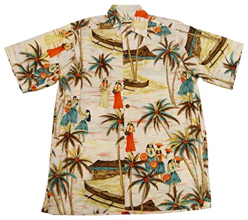 Halau Hula Girl School Men's Fujiette Aloha Shirt — Girls Shirts — Go Barefoot