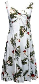 Hawaiian Orchid Empire Fit Princess Flared — Women's Empire Waist Dresses — MauiShirts (view 4)