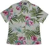 RJC Pale Hibiscus Orchid Women's Hawaiian Camp Shirt – Rayon, Made in Hawaii