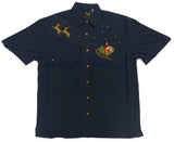 Flying Santa North Pole Men's Embroidered Shirt — Men's Embroidered Shirts — MauiShirts (view 6)