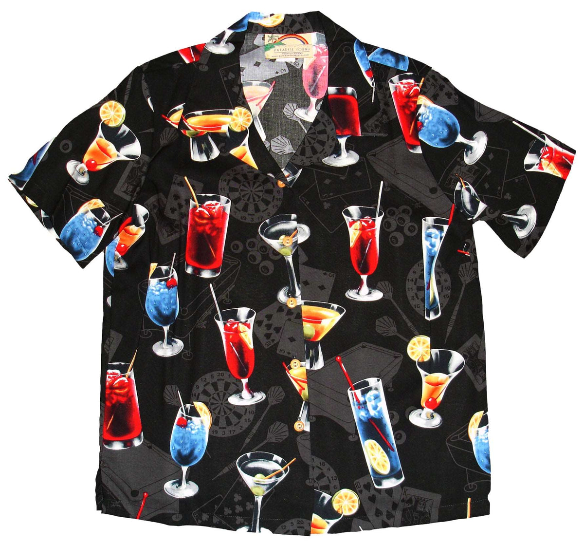 Cocktail Games Happy Hour women's shirt — Women's Camp Shirts — Paradise Found