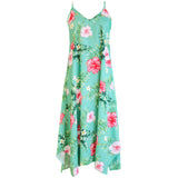 Soft Pink Hibiscus Scarf Hem Long Dress — Women's Long Dresses — RJC (view 4)
