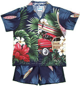 Tropical Surfboard Woodie Boy's 2pc — Boys Cabana Sets — MauiShirts (view 7)