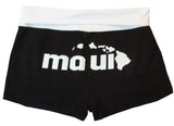 Maui Butt Fold Over Waistband Junior Size Yoga Shorts — Boys Shorts — MauiShirts (view 4)