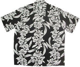 White Orchid Panel Men's Vintage Kamehameha — Men's Rayon Shirts — RJC (view 4)