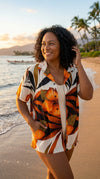 RJC Delightful Hibiscus Women's Hawaiian Camp Shirt – Rayon, Made in Hawaii