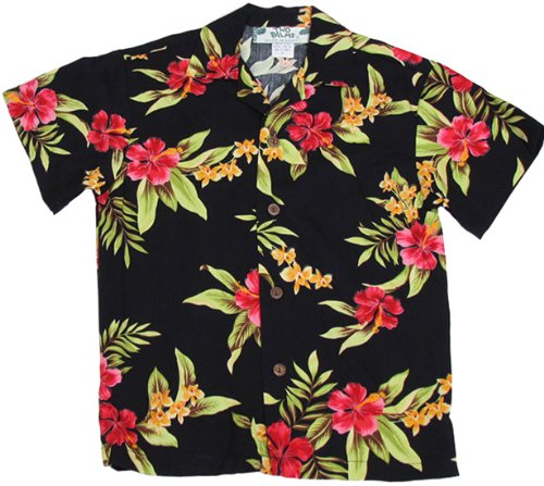 Mini Hibiscus Boy's Rayon Shirt — Boys Shirts — Two Palms