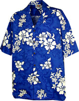 Shadow White Hibiscus Boy's Shirt — Boys Shirts — MauiShirts (view 3)