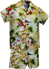 Diamond Head Ocean Waves Boys 2pc — Boys Cabana Sets — Pacific Legend (view 3)