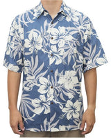 Jumbo Hibiscus Fern Men's Cotton Go Barefoot Aloha Shirt — Men's Cotton Shirts — Go Barefoot (view 8)